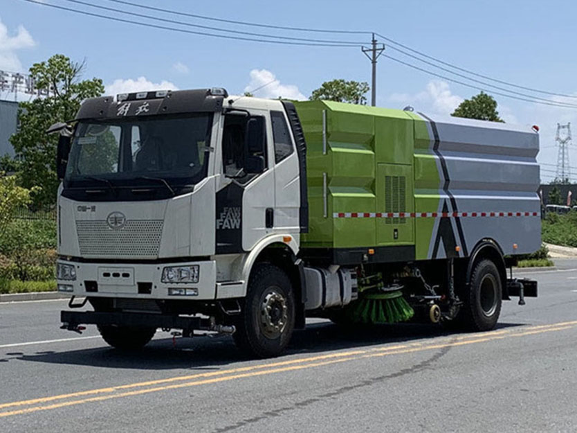 一汽解放J6道路多功能16吨洗扫车